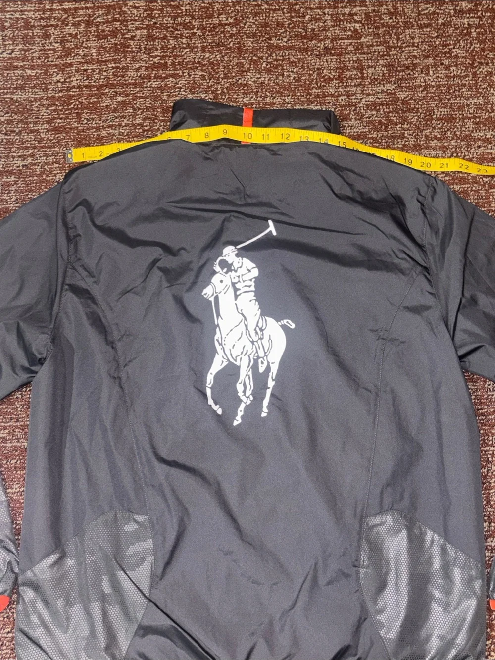 Polo Ralph Lauren big pony grey windbreaker active reflective designer coat Med